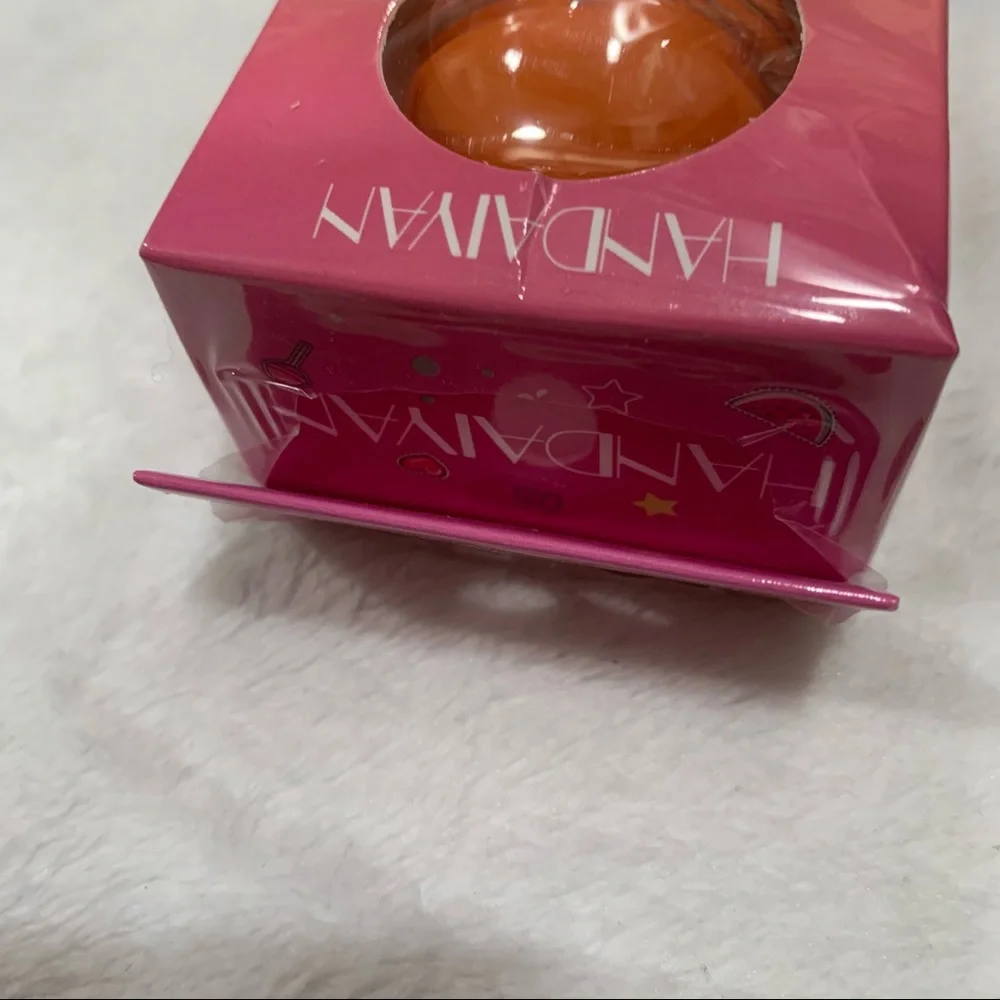 Orange 2 in 1 Lollipop Lip Balm and Lip Gloss Oil Temperature Color Changing NIB